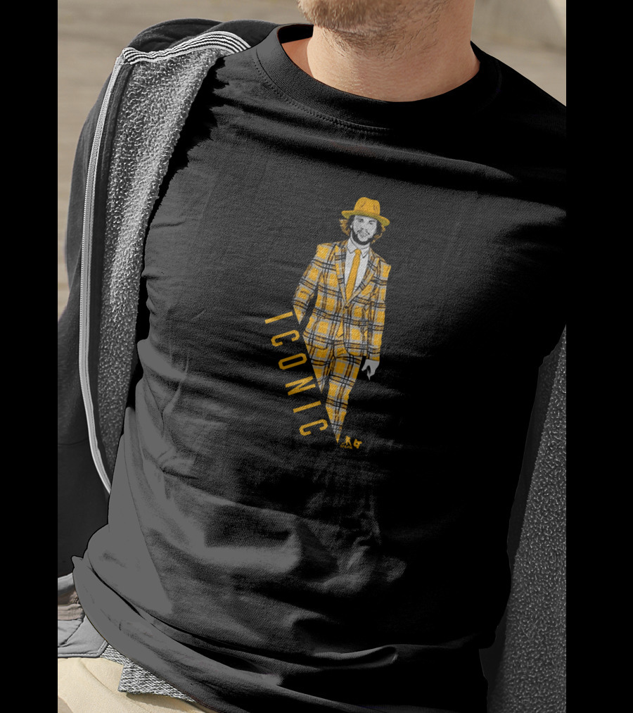 Bostonpro Shop David Pastrnak Iconic Plaid Suit T-Shirt