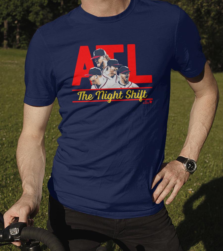 Breakingt Merch Atlanta The Night Shift Mlbpa Licensed ATL Players T-Shirt