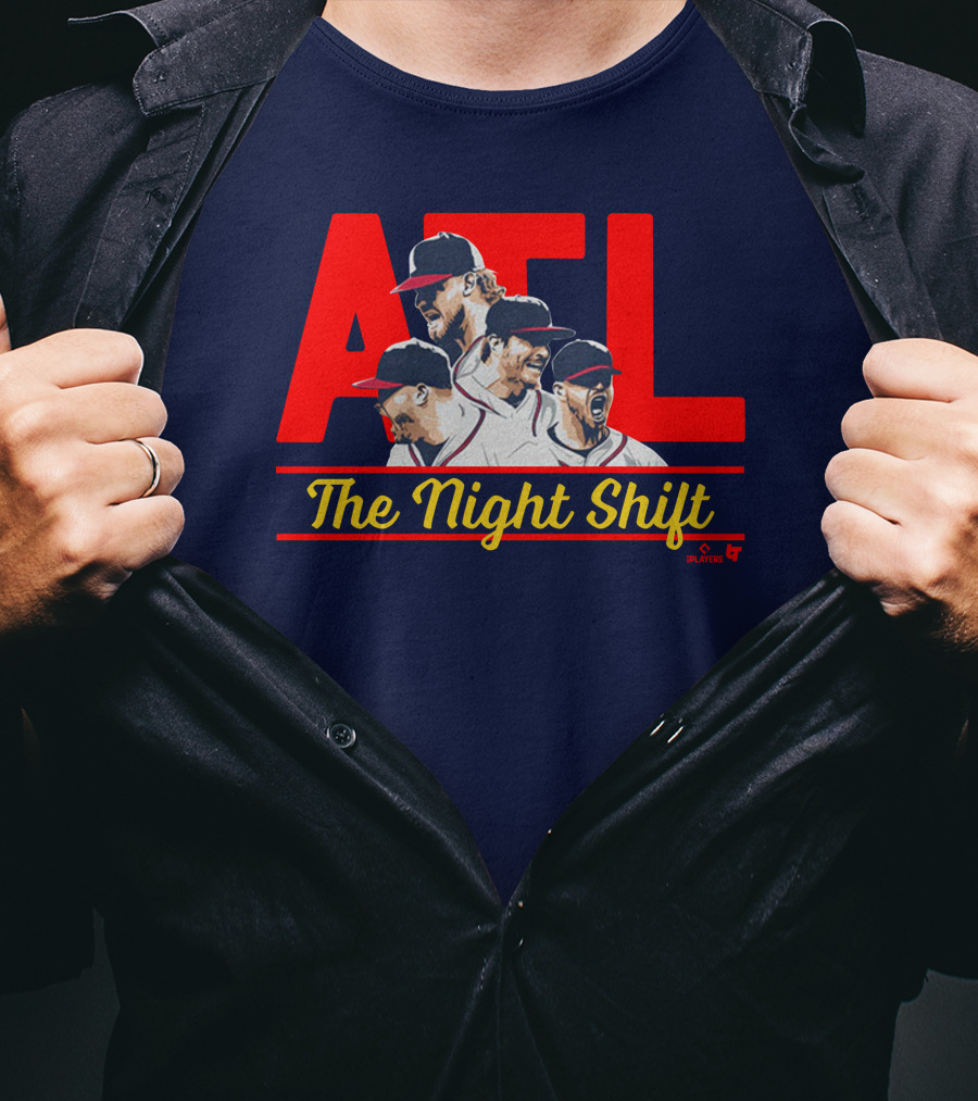 Breakingt Merch Atlanta The Night Shift Mlbpa Licensed ATL Players T-Shirt