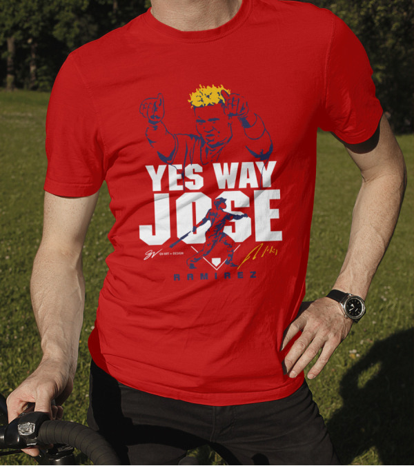 Yes Way Jose Ramirez Cleveland Guardians Nick Karns GV T-Shirt