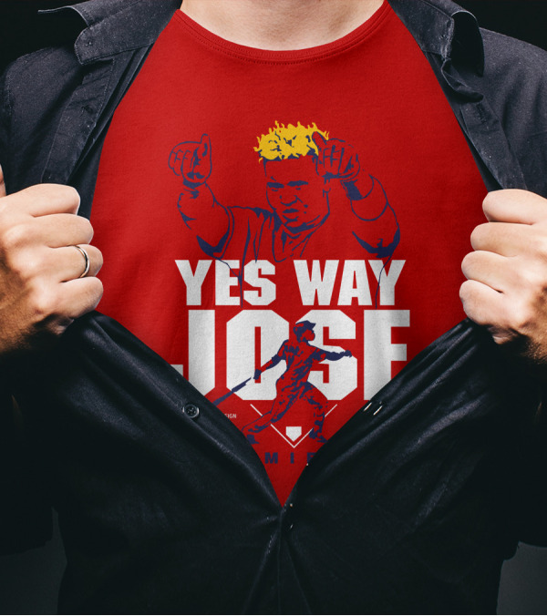 Yes Way Jose Ramirez Cleveland Guardians Nick Karns GV T-Shirt