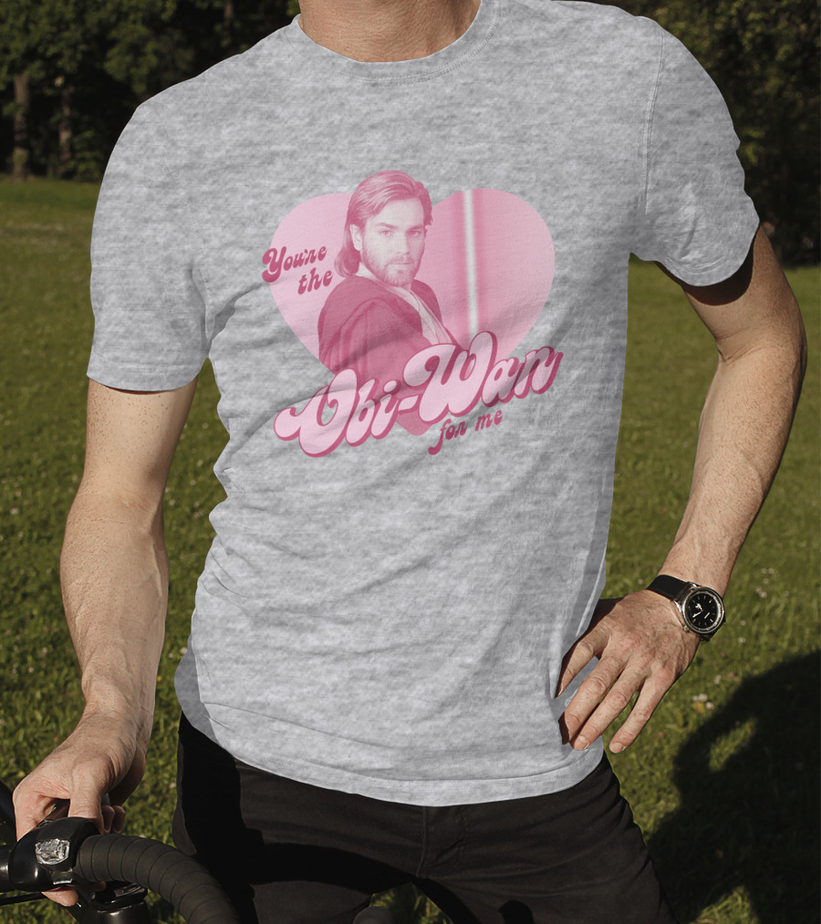 Star Wars Valentine's Day You're The Obi-Wan For Me Pink Heart T-Shirt