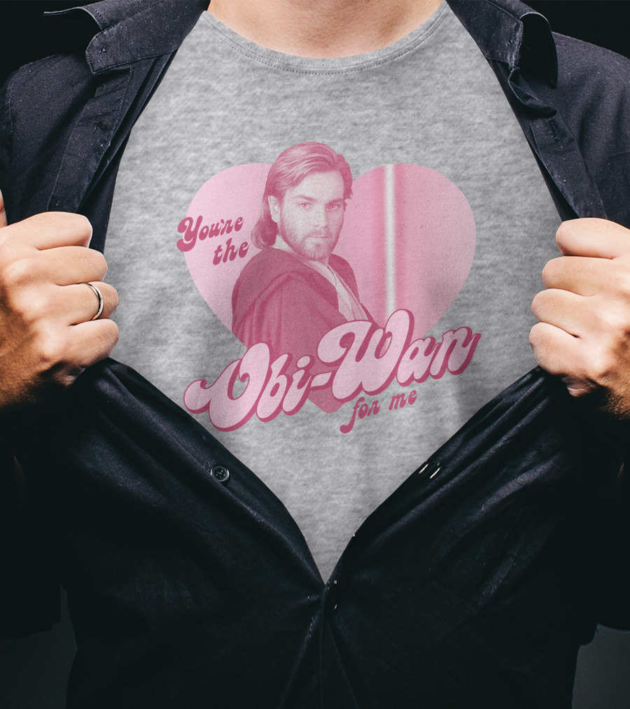 Star Wars Valentine's Day You're The Obi-Wan For Me Pink Heart T-Shirt