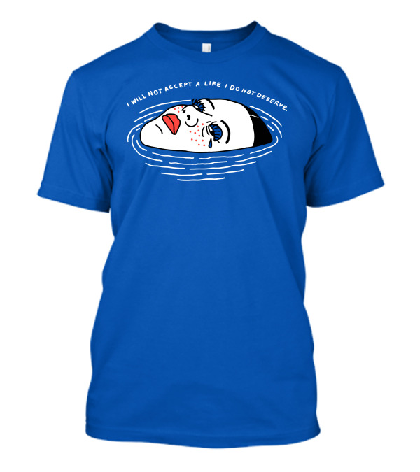 Mia Goth I Will Not Accept A Life I Do Not Deserve Floating Face T-Shirt
