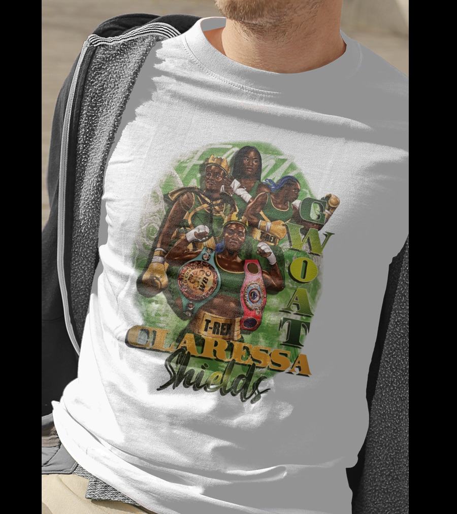 Claressa Shields GWOAT T-Rex Boxing Champion T-Shirt