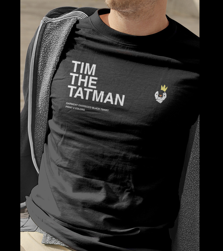 Timthetatman Garment Oversized Black Tshirt Print 2 Colors T-Shirt