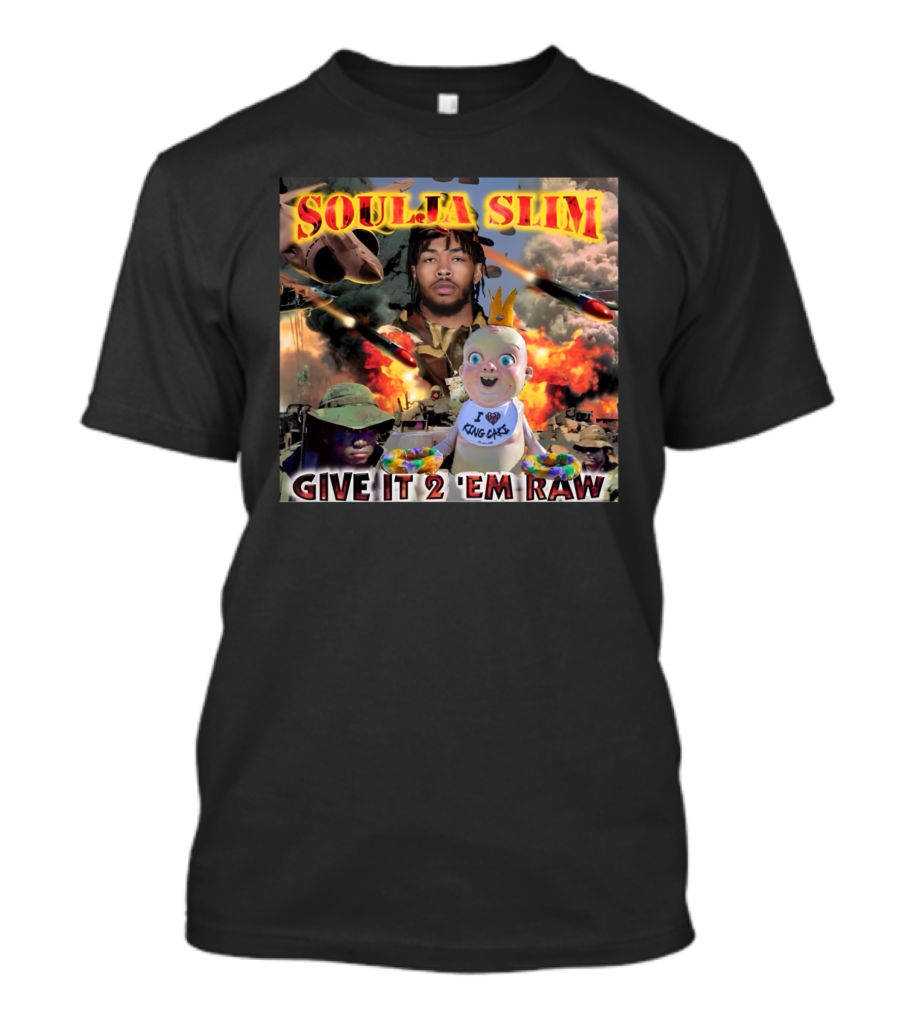 Soulja Slim Give It 2 'Em Raw Brandon Ingram King Cakes Baby Explosion T-Shirt