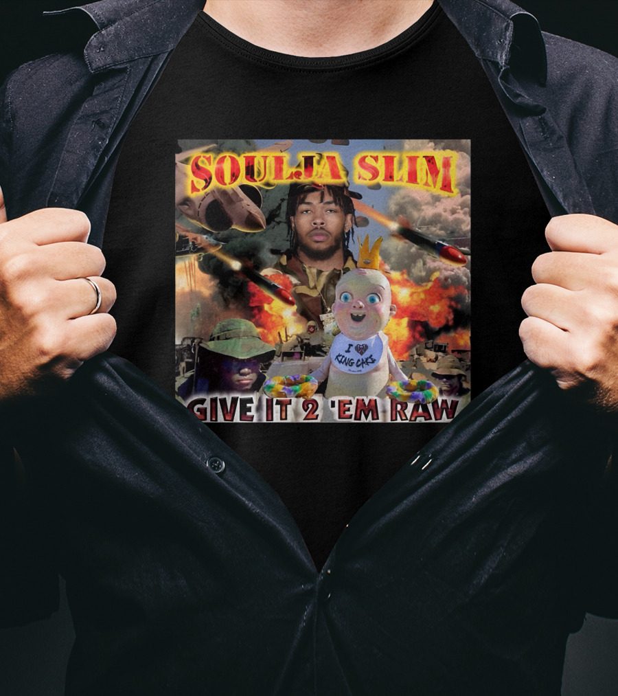 Soulja Slim Give It 2 'Em Raw Brandon Ingram King Cakes Baby Explosion T-Shirt