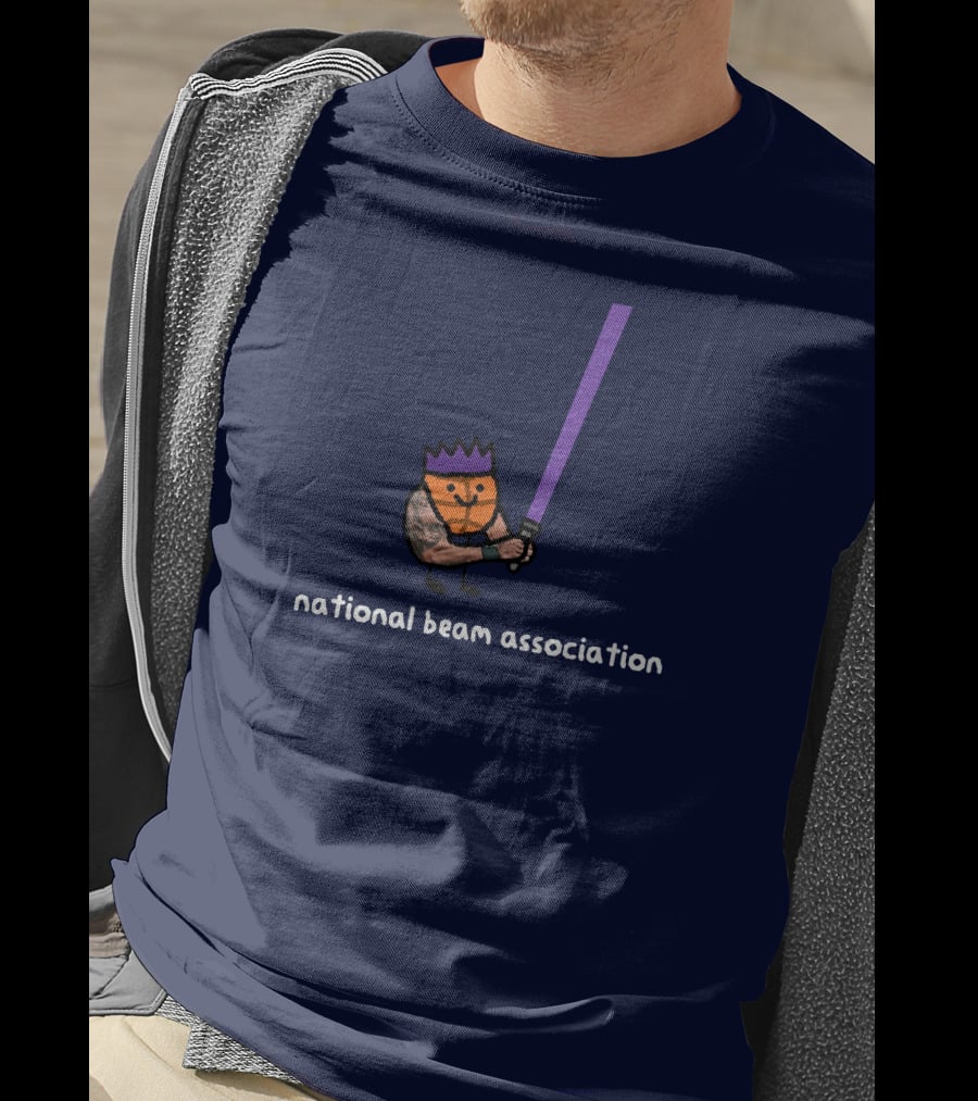 National Beam Association Basketball Warrior With Purple Beam T-Shirt