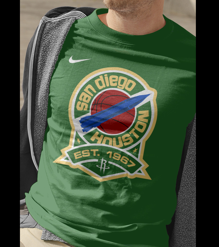 San Diego Houston Basketball Rocket Est 1967 T-Shirt