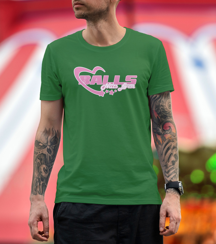 Balls Nuts Even Lucca International Pink Stars T-Shirt