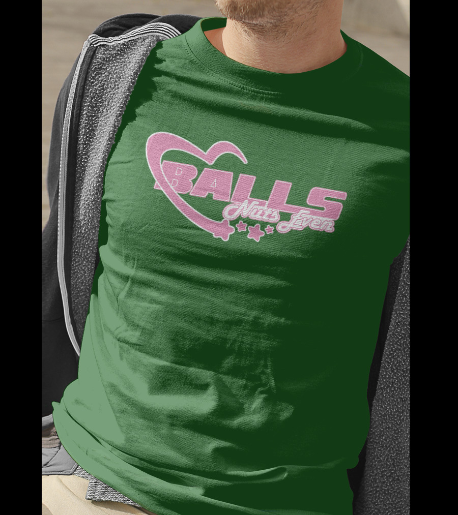 Balls Nuts Even Lucca International Pink Stars T-Shirt