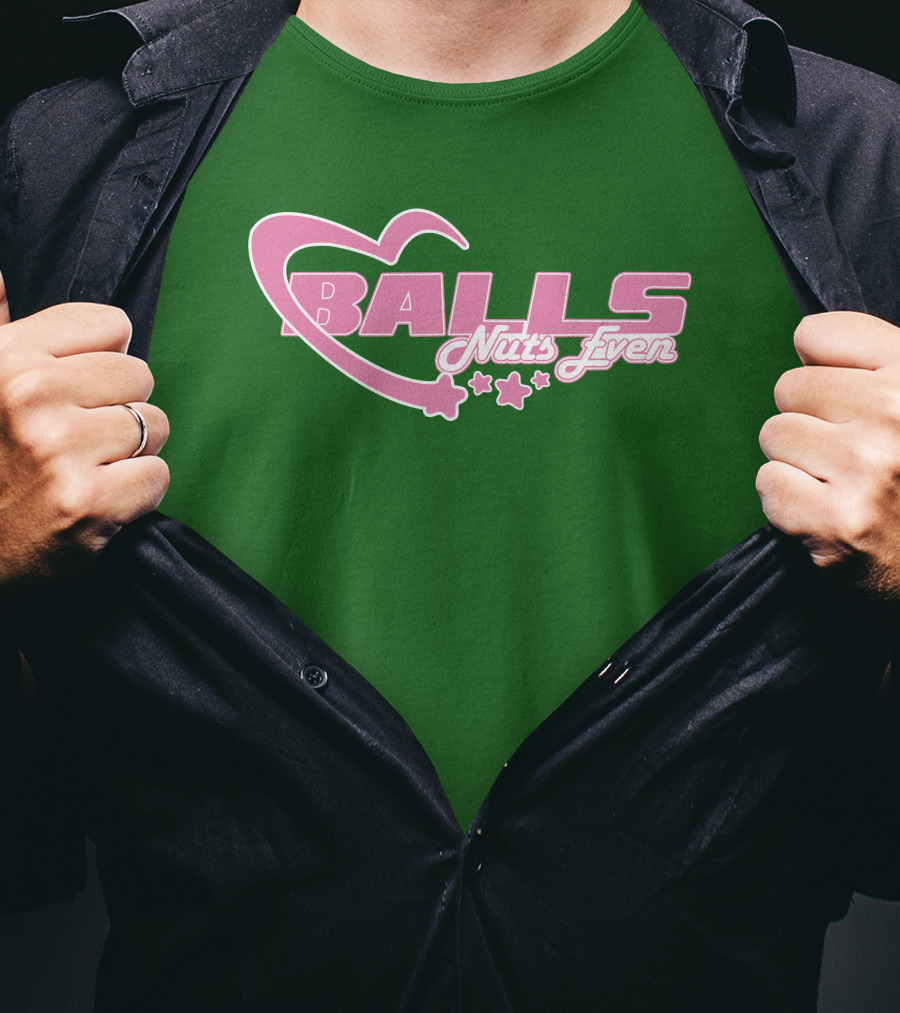 Balls Nuts Even Lucca International Pink Stars T-Shirt