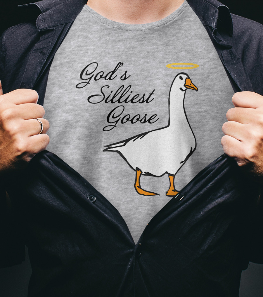 Middleclassfancy God's Silliest Goose Angelic Humor T-Shirt