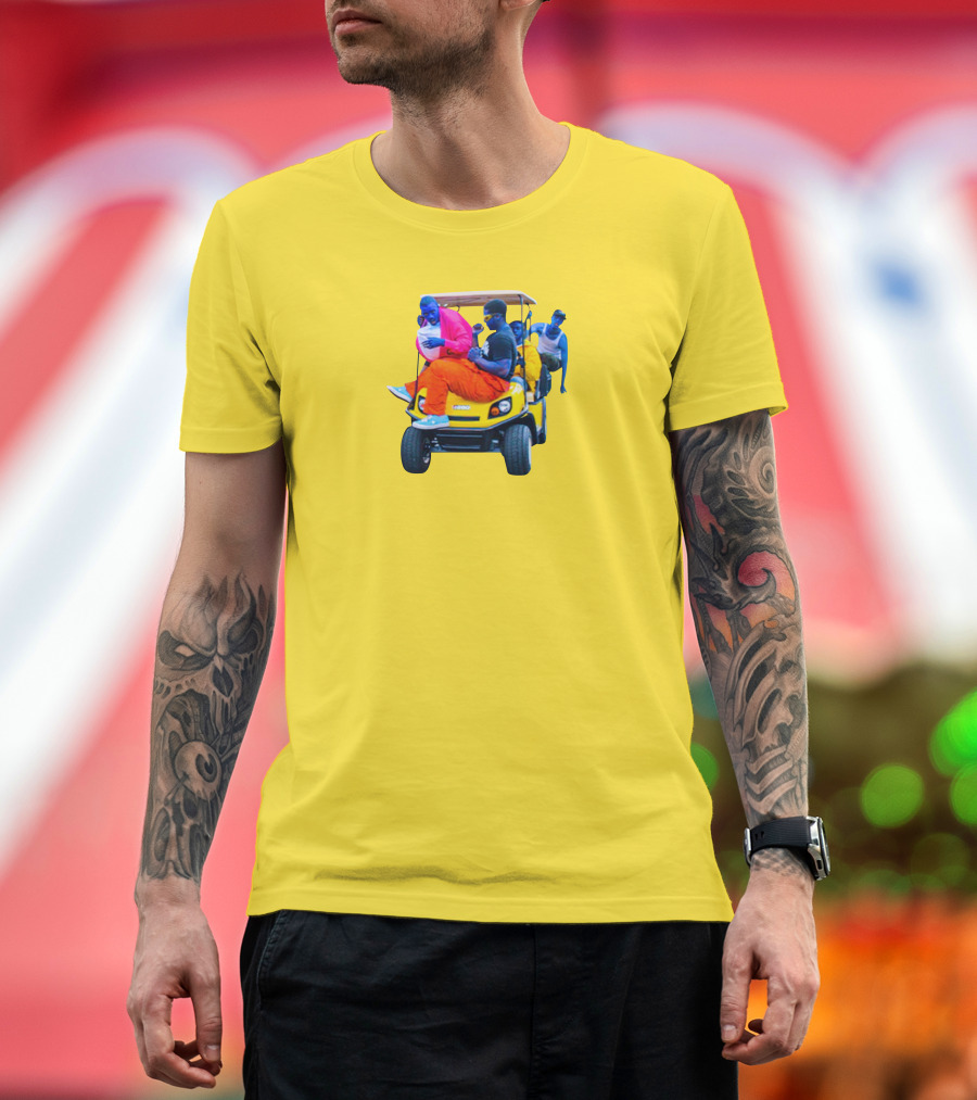 Brckhmptn Merch Brockhampton Star Blue People Yellow Golf Cart T-Shirt
