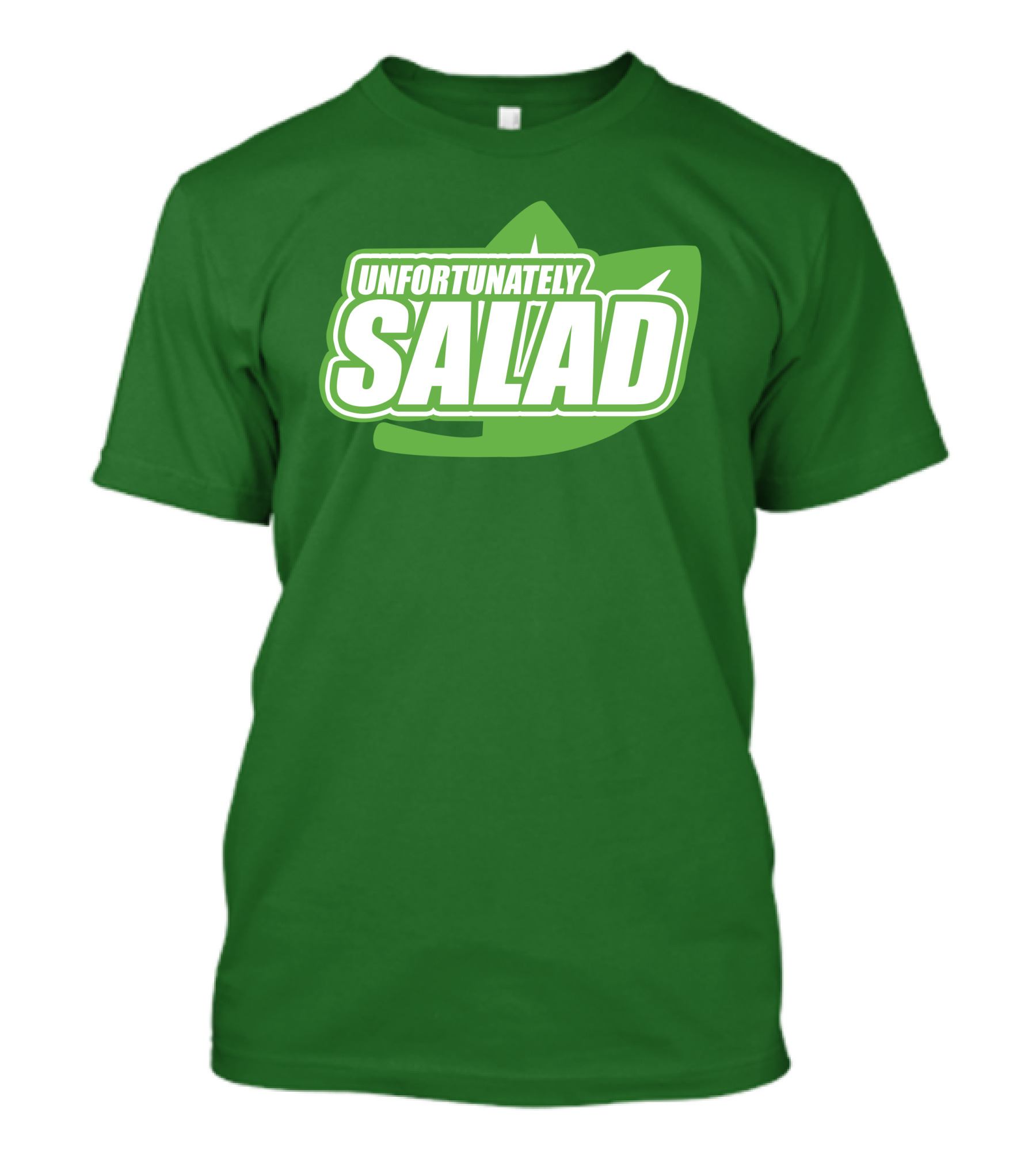 Unfortunately Salad Leaf Logo Mockup T-Shirt