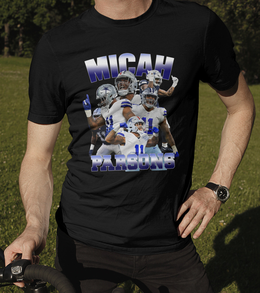 Micah Parsons Dallas Cowboys Football Athlete Montage T-Shirt