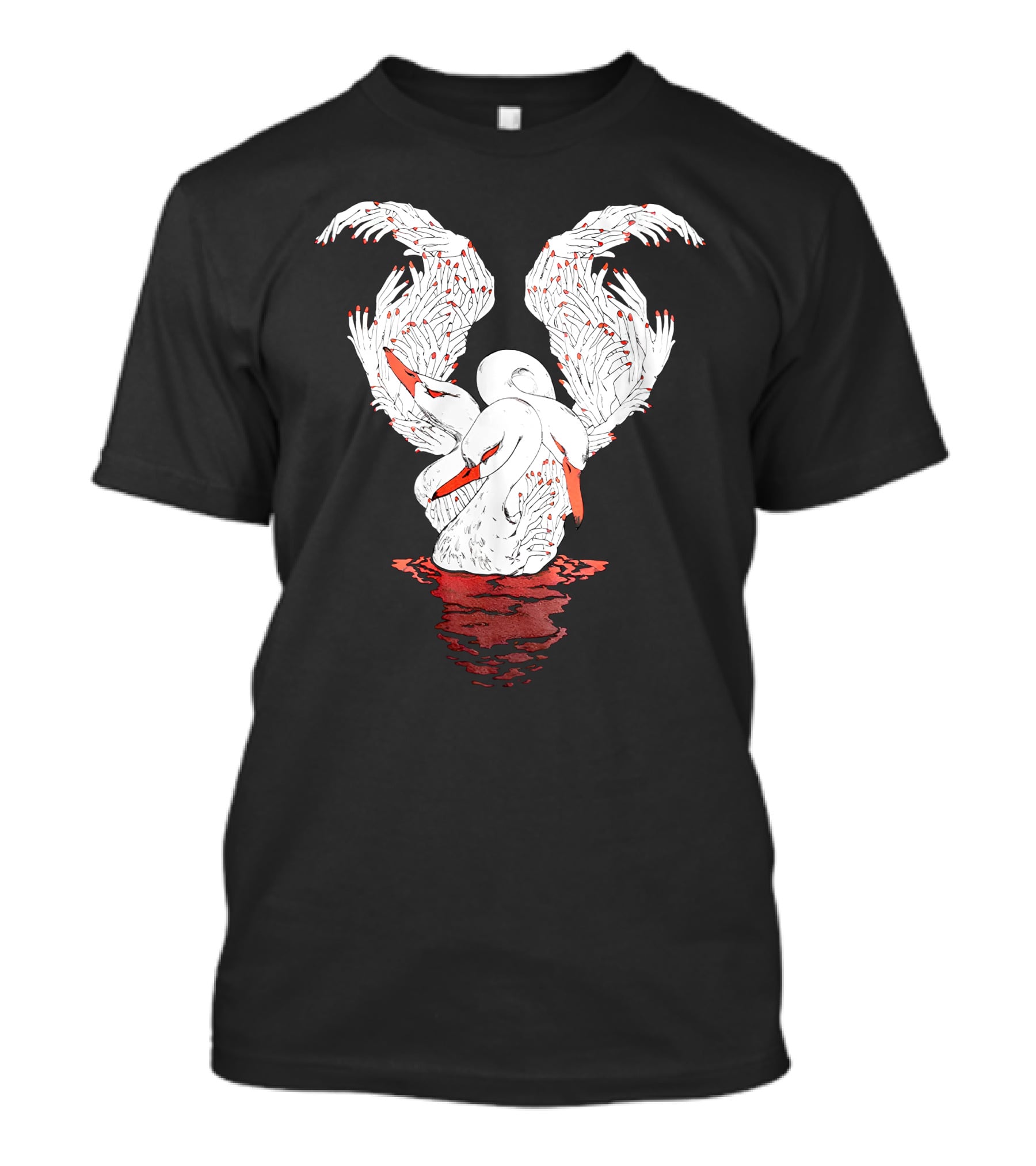 39Daph Swan Illustration White T-Shirt