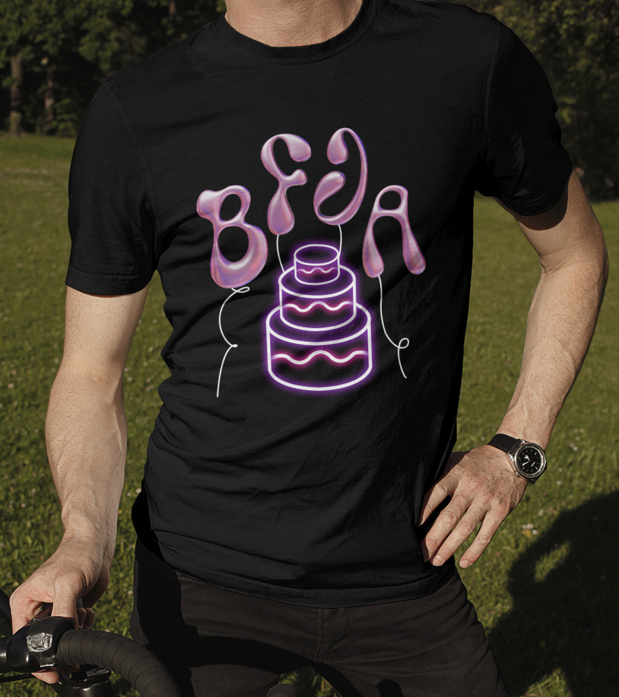 Lydia Chlamydia Bfja Birthday Party Cake Neon Balloon T-Shirt