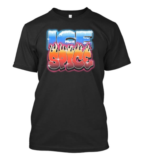 ICE SPICE Flame And Ice Contrast T-Shirt