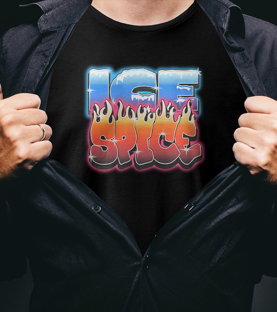 ICE SPICE Flame And Ice Contrast T-Shirt