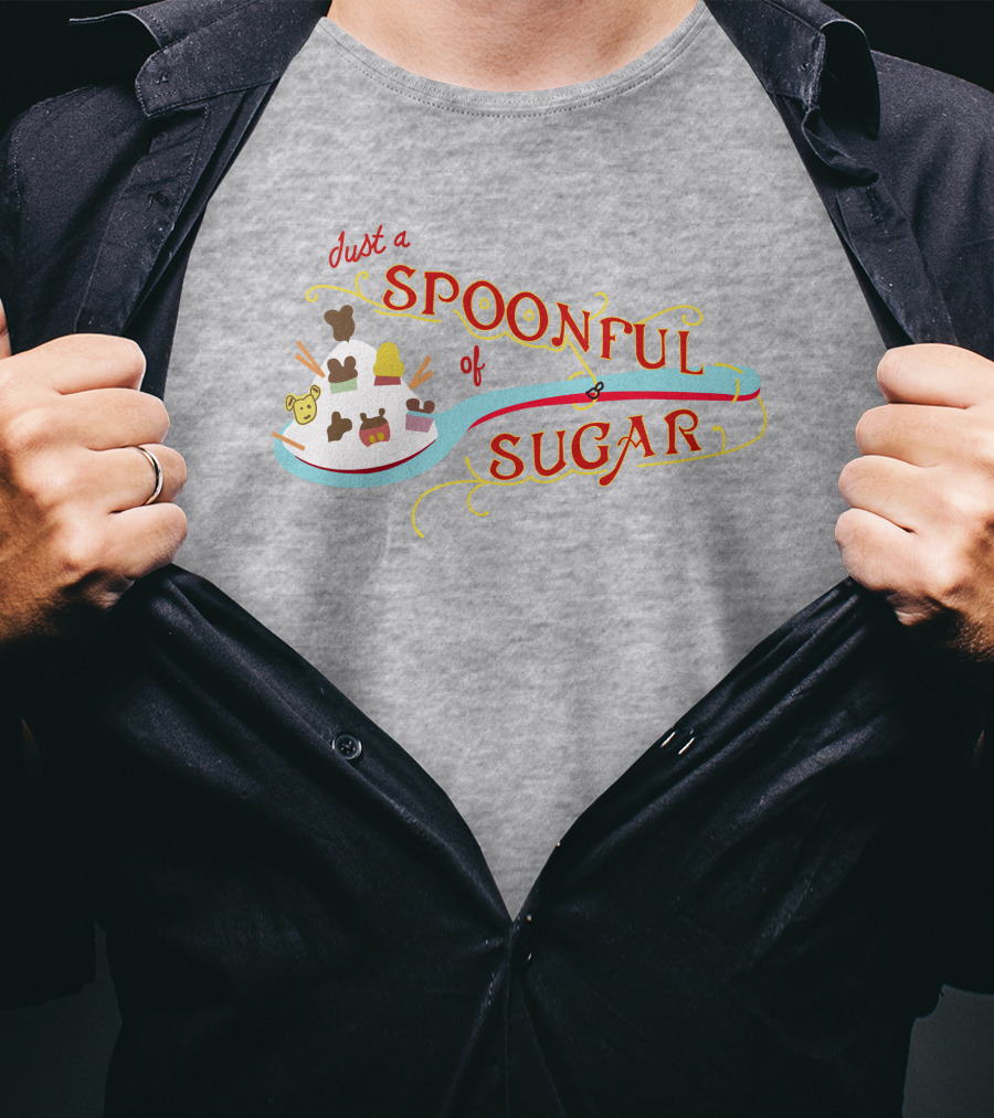 Just A Spoonful Of Sugar Disney Mary Poppins Style Icons T-Shirt
