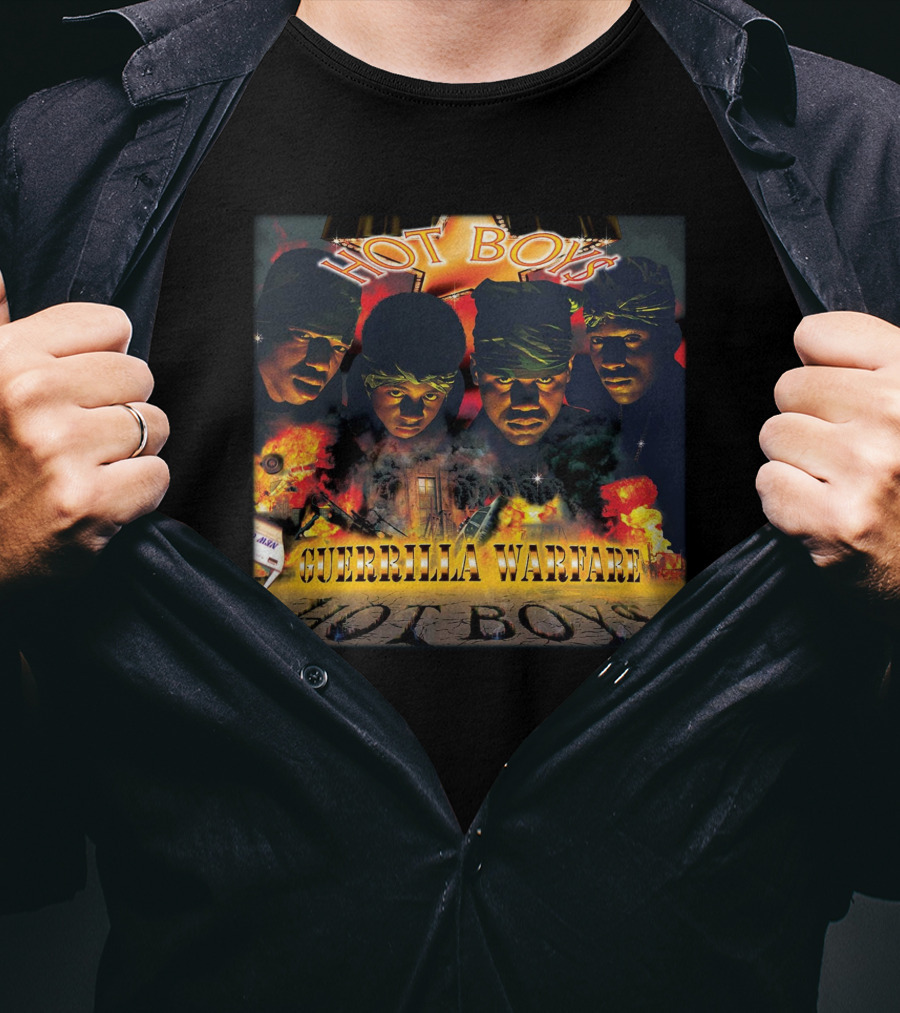 Metro Boomin Hot Boys Guerrilla Warfare Explosion And Bandana Faces T-Shirt