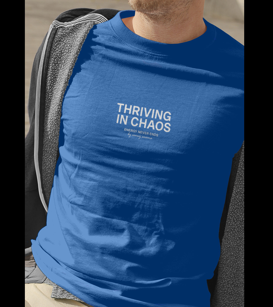 Shvkti Thriving In Chaos Energy Never Ends By Sonya Sweeney T-Shirt