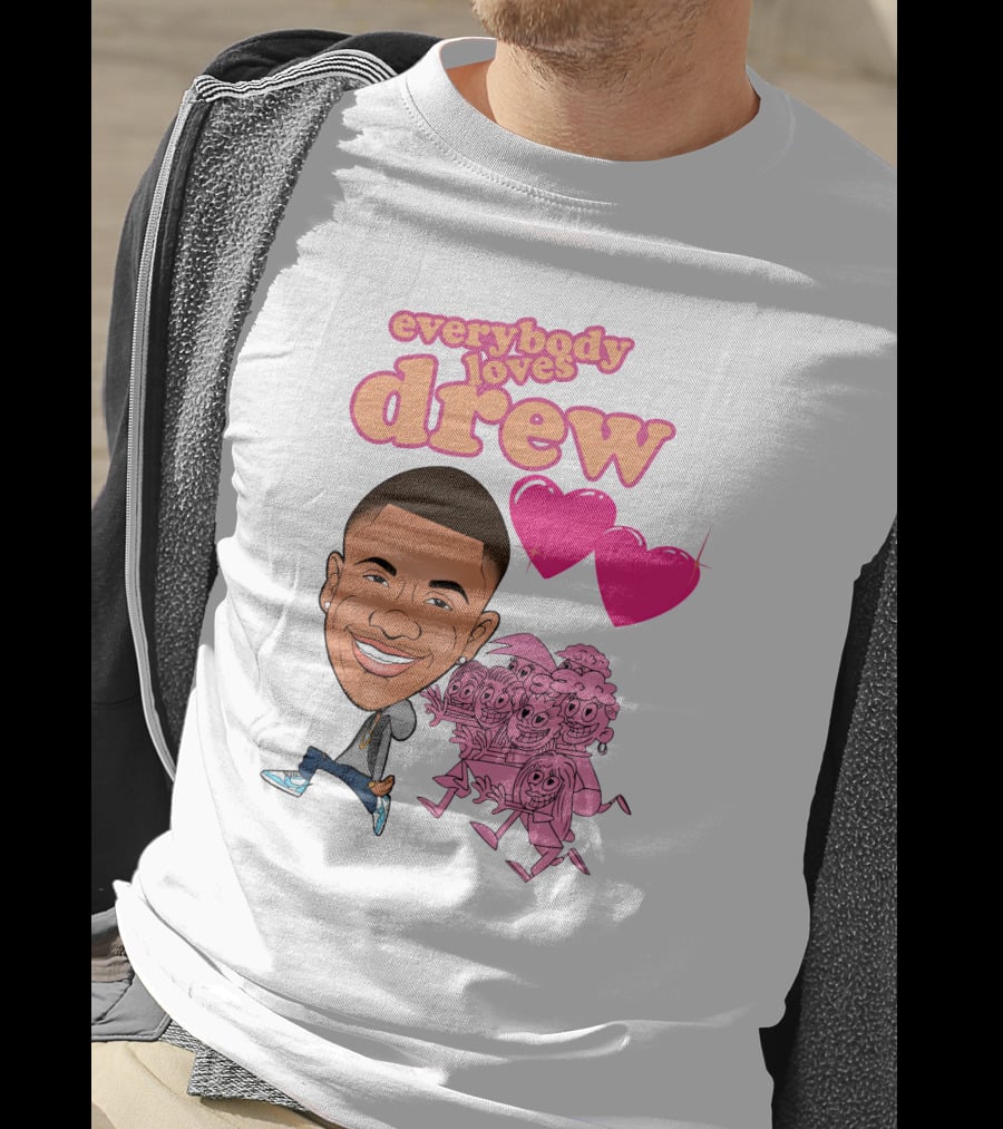 Tdashrich Tequan Richmond Everybody Loves Drew Hearts Cartoon Characters T-Shirt