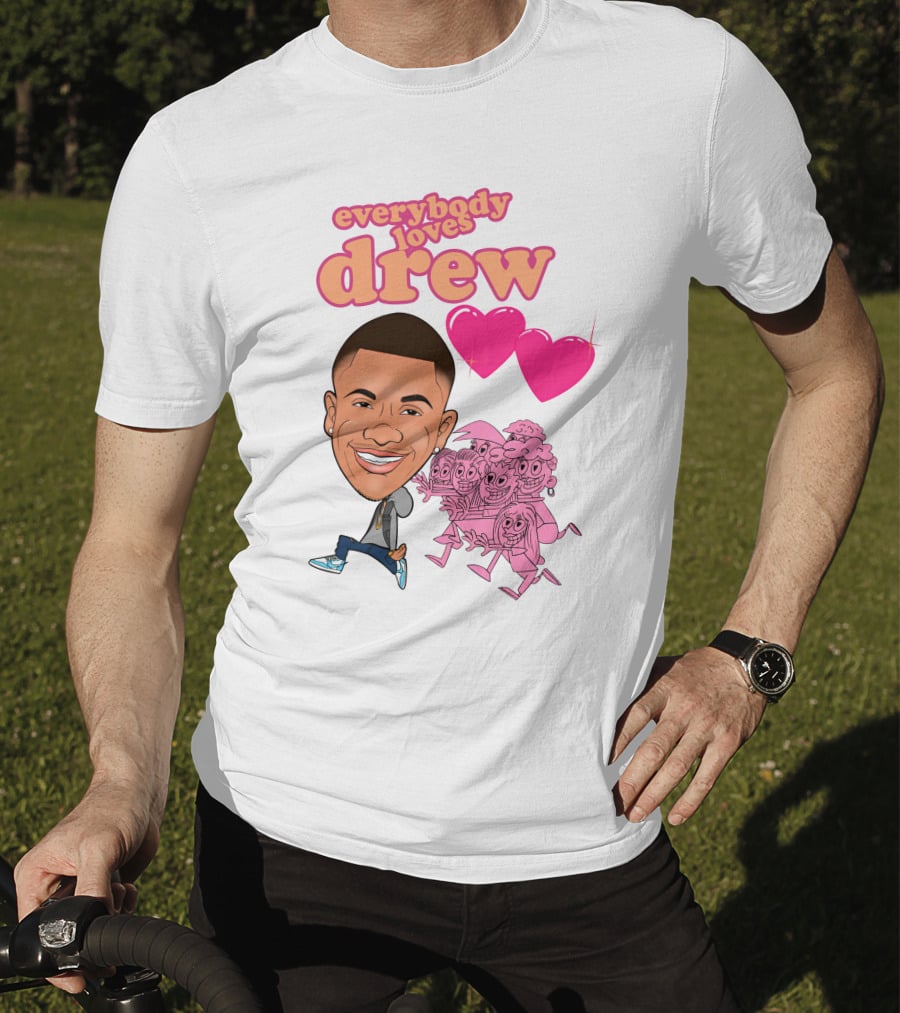 Tdashrich Tequan Richmond Everybody Loves Drew Hearts Cartoon Characters T-Shirt