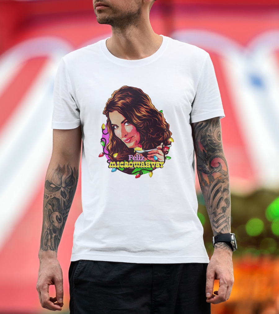 Nordacious Feliz Microwahvey Christmas Lights T-Shirt