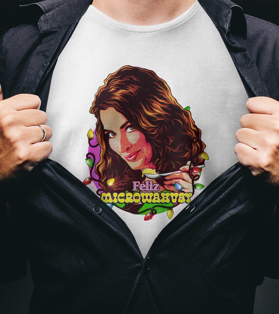 Nordacious Feliz Microwahvey Christmas Lights T-Shirt