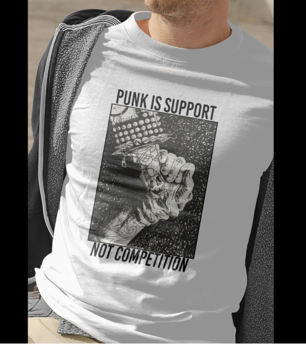 Punk Is Support Not Competition No Gods No Masters Spiked Leather Unity T-Shirt