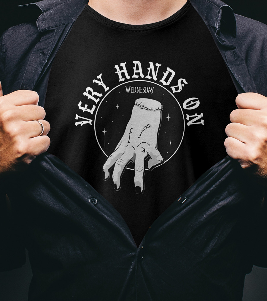 Wednesday Thing Very Hands On Creepy Hand T-Shirt