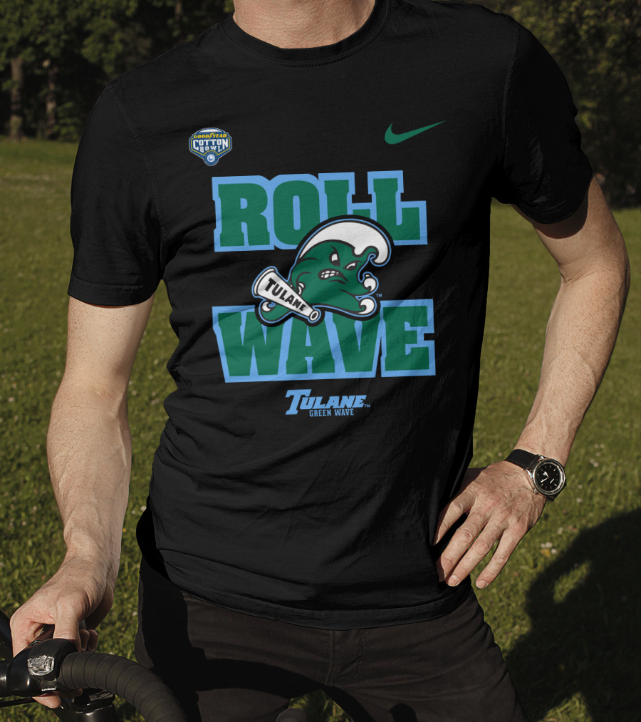 GoodYear Cotton Bowl Roll Wave Tulane Green Wave T-Shirt