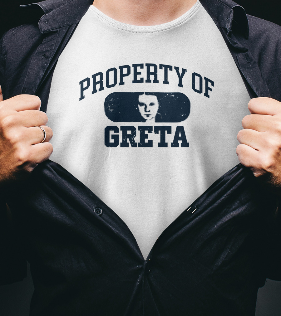 PROPERTY OF GRETA Monochrome Face T-Shirt