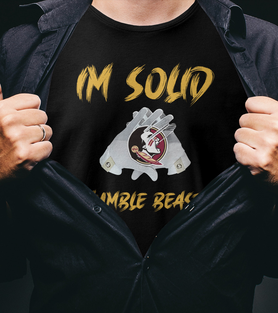 Go Noles I'm Solid Humble Beast Football Glove T-Shirt
