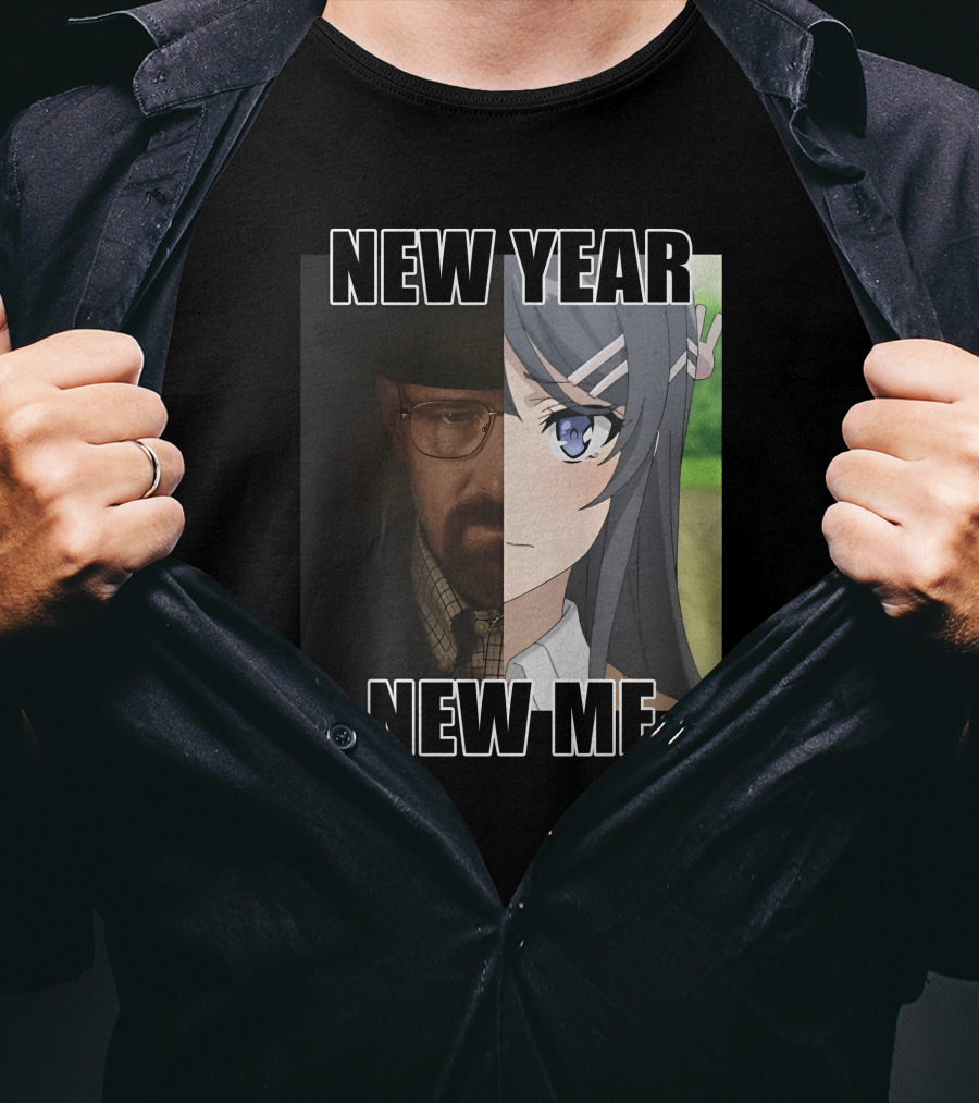 New Year New Me Walter White Anime Crossover T-Shirt