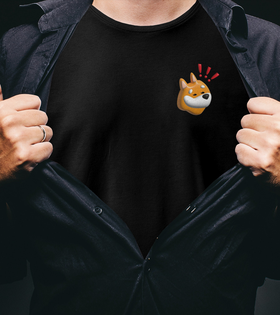 Mediagiraffes $Bonk Emoji Dog With Exclamation Marks T-Shirt