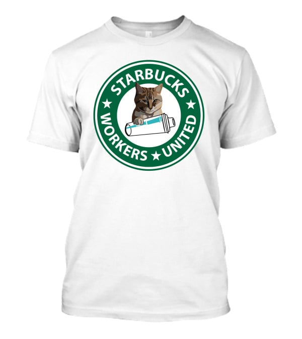 STARBUCKS WORKERS UNITED Cat T-Shirt