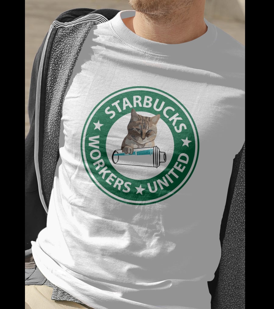 STARBUCKS WORKERS UNITED Cat T-Shirt