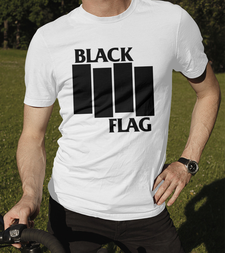 Black Flag Band Iconic Bar T-Shirt