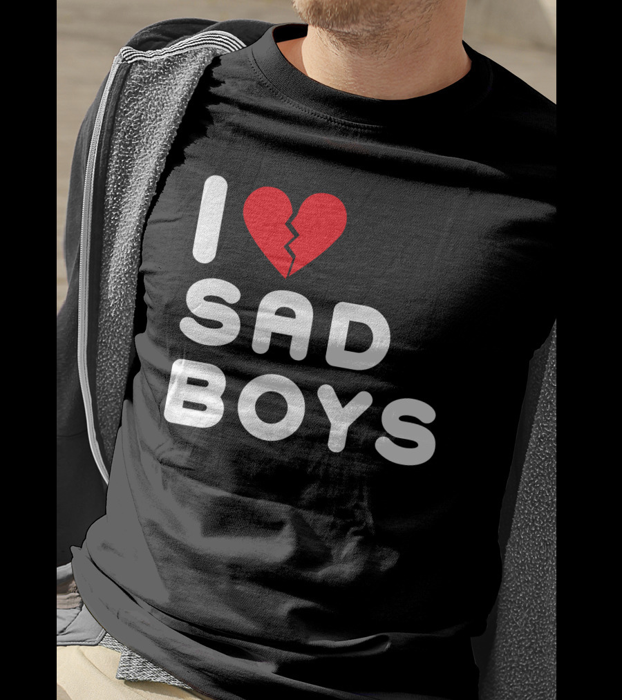 I Love Sad Boys Broken Heart T-Shirt