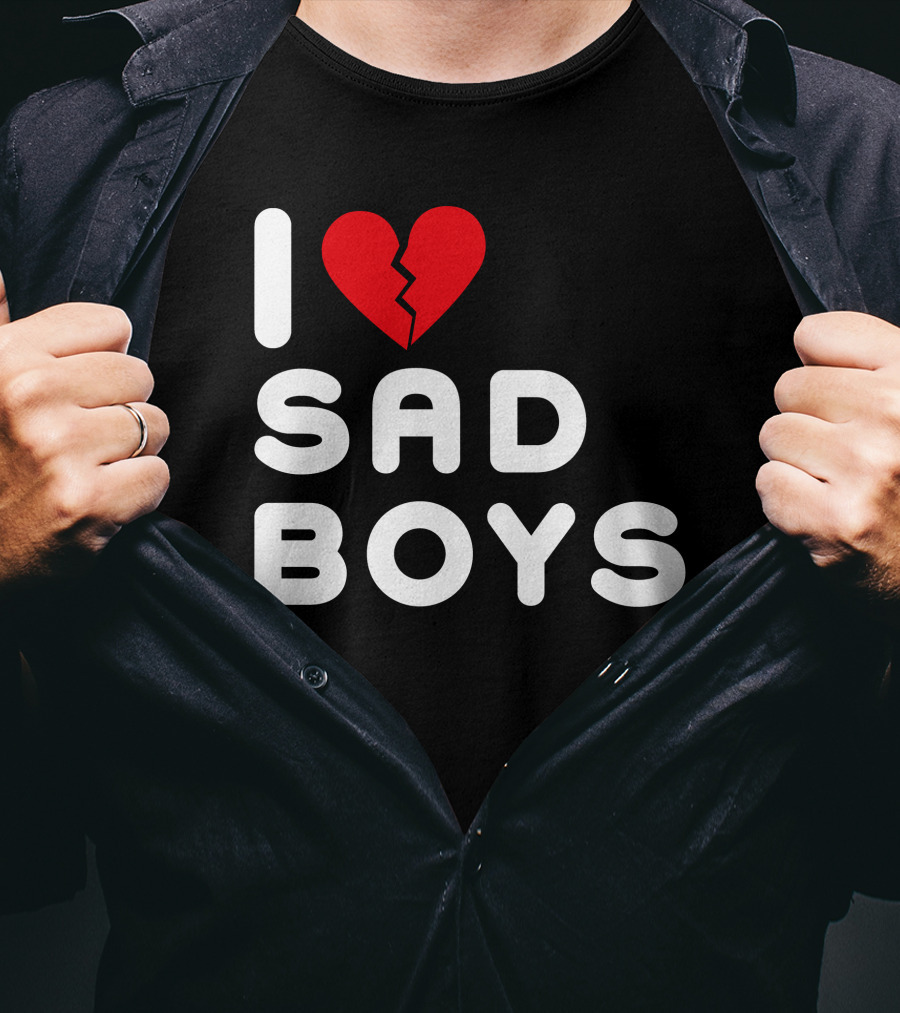 I Love Sad Boys Broken Heart T-Shirt