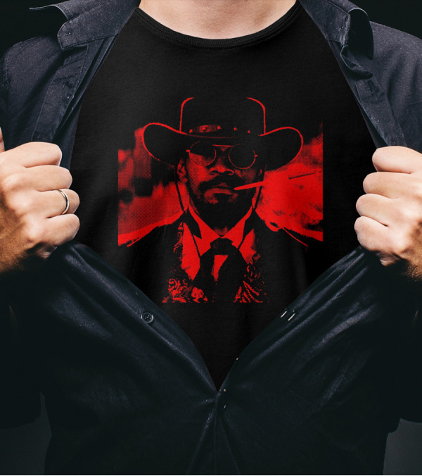Django Unchained Red Suit Western Style Smoking Gunfighter T-Shirt