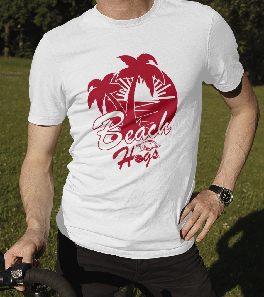 Beach Hogs Palms Sunset Razorbacks T-Shirt