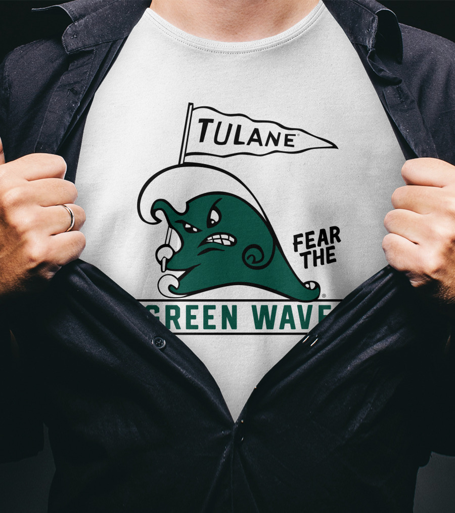 Tulane Green Wave Fear The Green Wave Retro T-Shirt