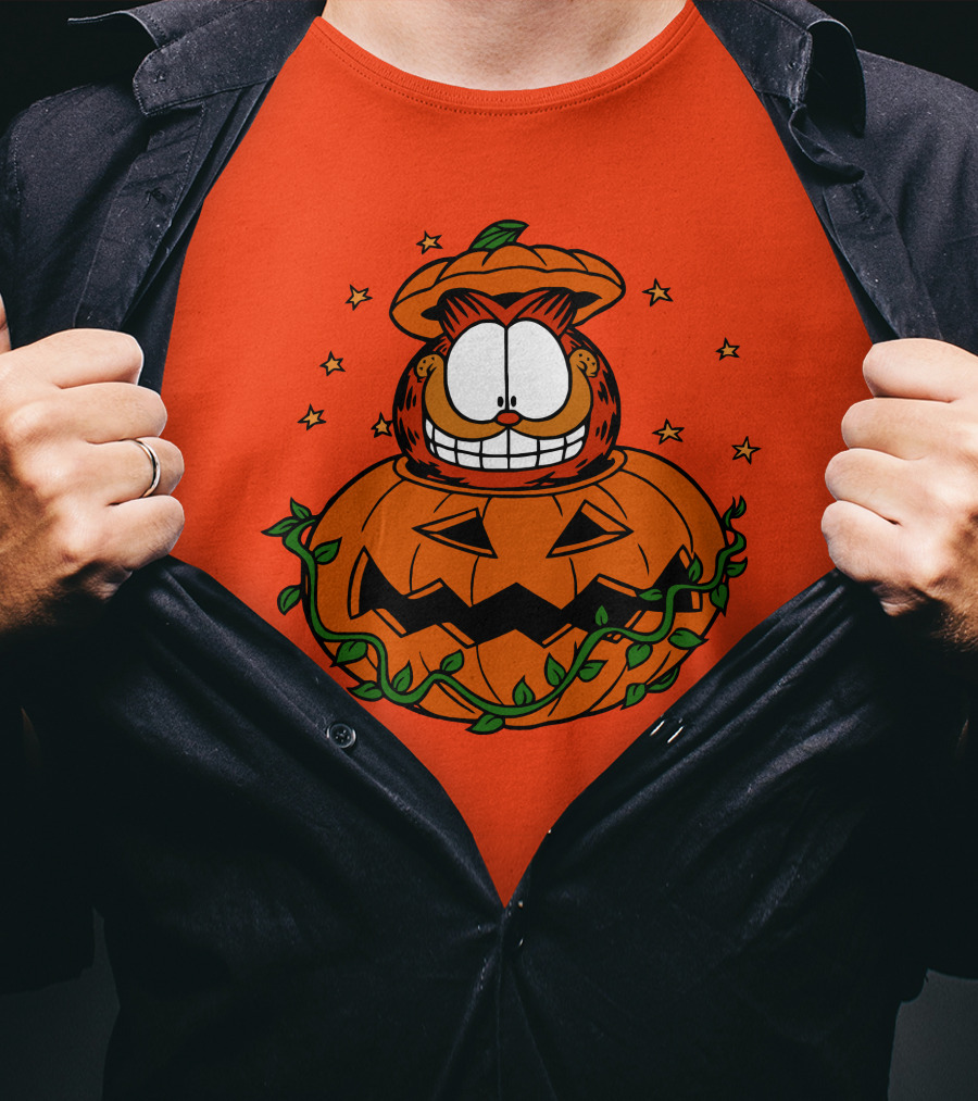 Garfield Jack-O'-Lantern Halloween Pumpkin T-Shirt