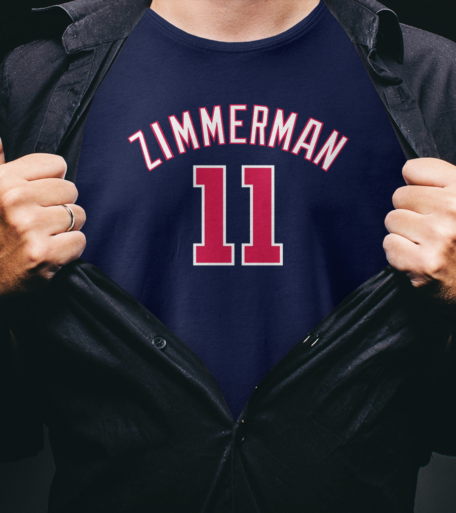 Zimmerman 11 Baseball Jersey Navy Red T-Shirt