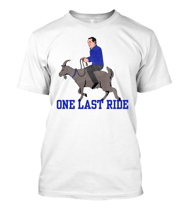 One Last Ride Goat Rider Blue T-Shirt